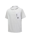 [Legacy Sale]  Men's Lip Hoodie Short T-Shirt - Beige