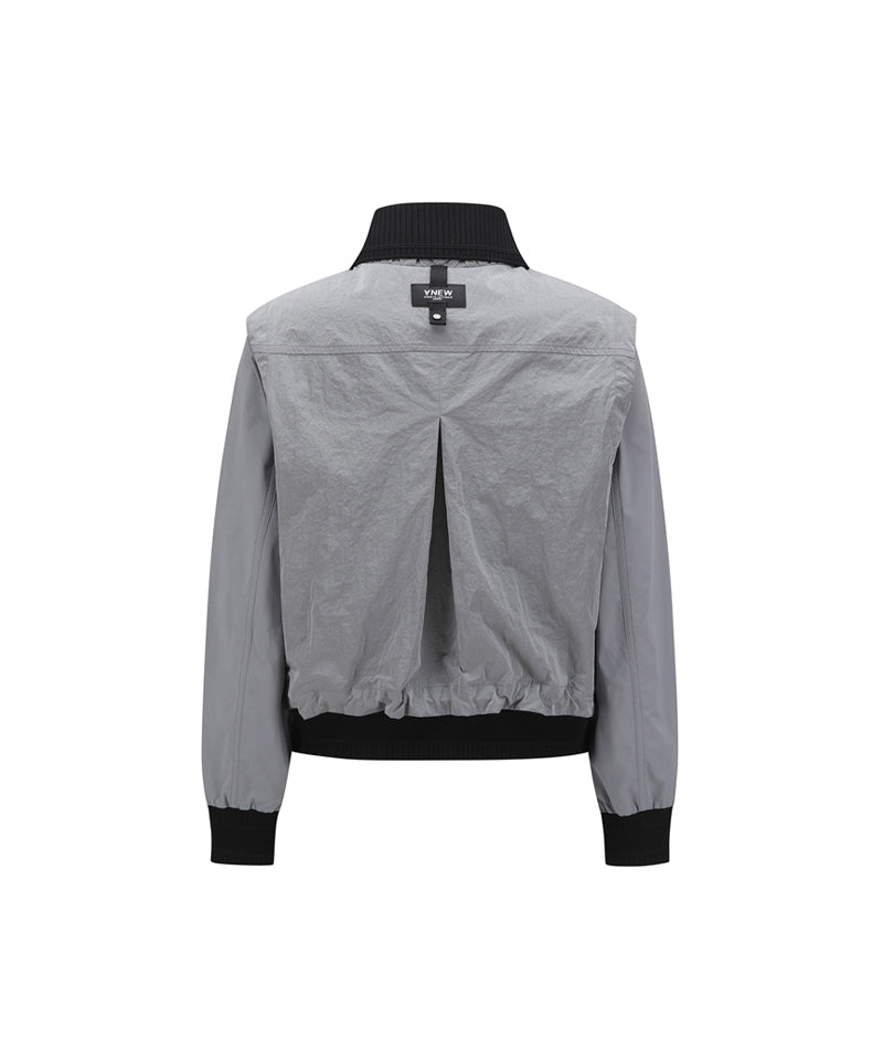 ANEW Golf Women's SP 2-IN-1 MA-1 Jacket - Light Gray
