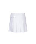 Women's Logo Band Point Pleats SQ - White