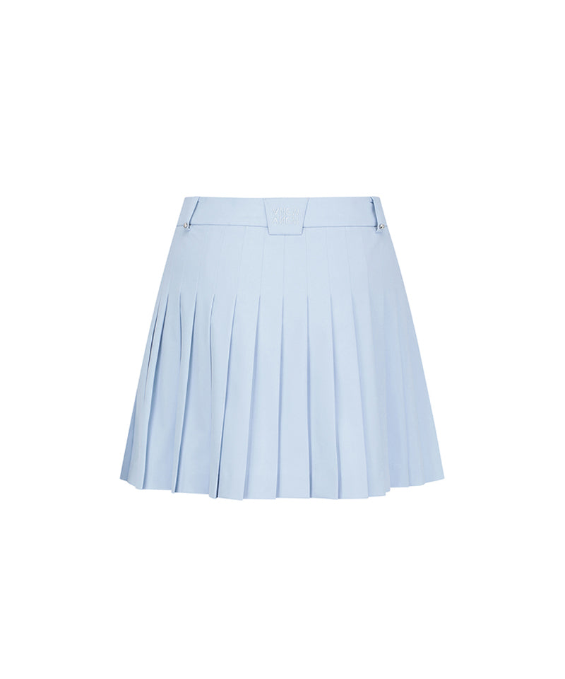 Women's Double Layer Pleats Skirt - Sky Blue
