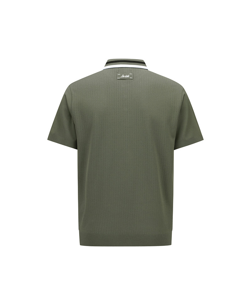 Men's Essential Collared Sweater - Khaki