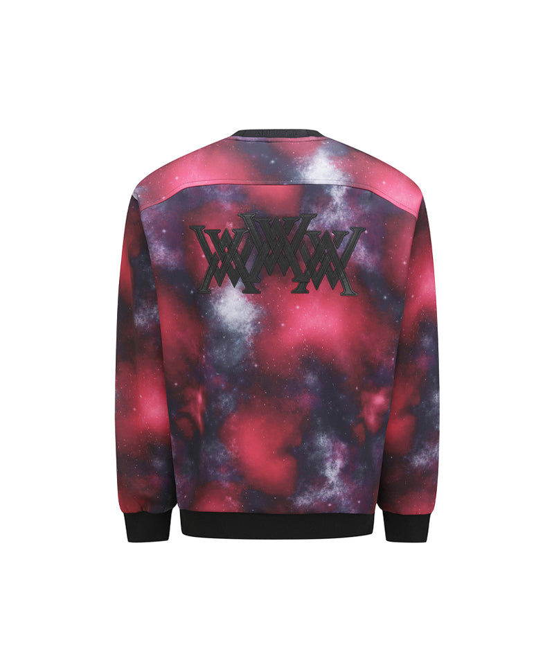 Anew Golf Men's SP Galaxy Pattern Sweatshirt - Red