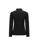 Women's Collar Point Long T-Shirt - Black