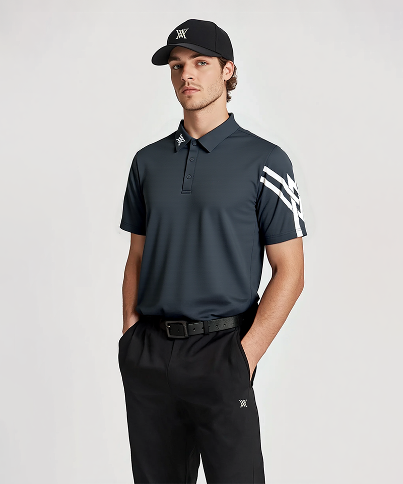 GG Men's Sleeve Print Short Sleeve T-Shirt - Black