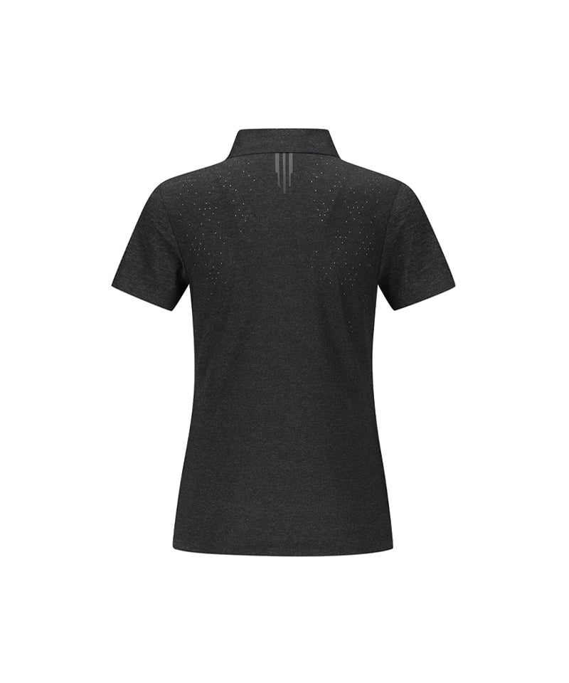ANEW Golf Women's SM Black Finish Short T-Shirt - Melange Gray
