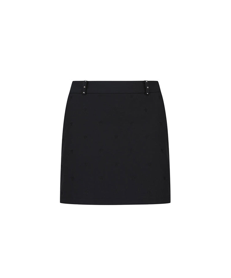 W Front Embossed Point H-line SQ - Black