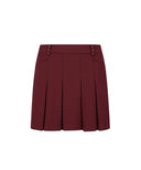 Women's Pocket Point Pleats SQ - Wine