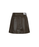 Women's Faux Leather A - Line SQ - Brown