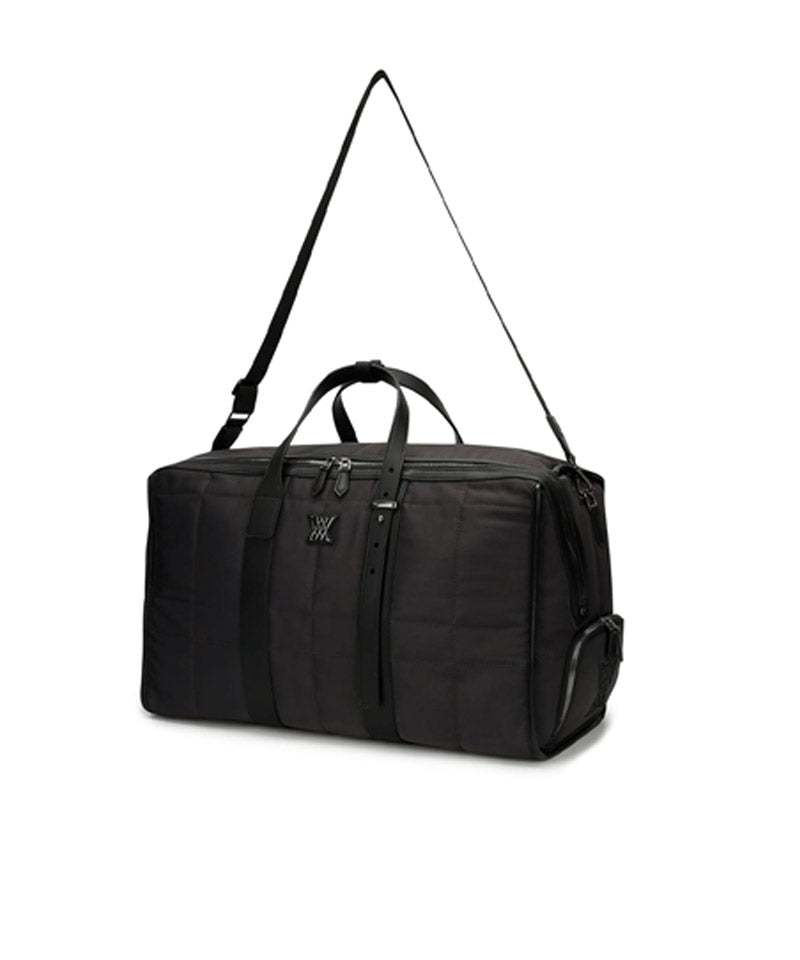 Square Stitch Boston Bag - Dark Gray