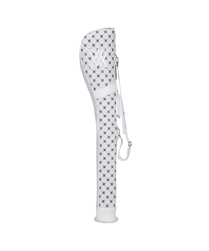 ANEW Golf Uni Monogram Pattern Half Bag - White