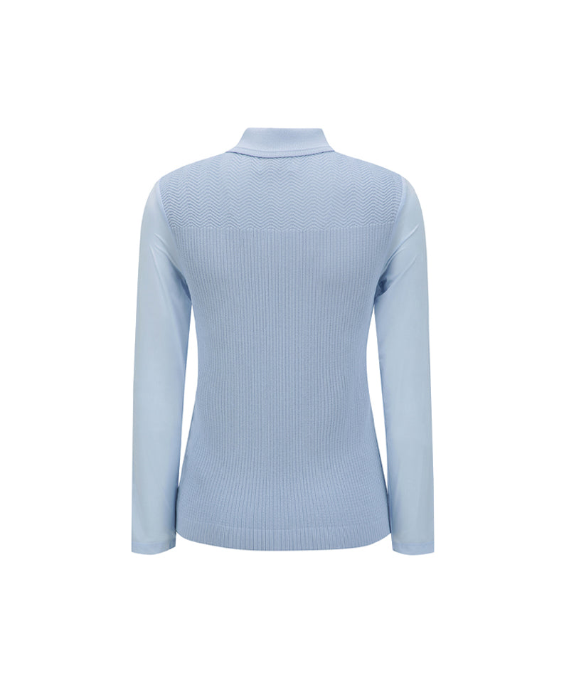 ANEW Golf Women's SM Hybrid Sweater - Light Blue
