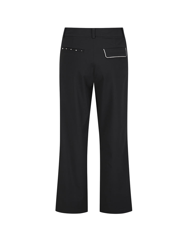 ANEW Golf Women's SM Side Line Semi Wide Pants - Black