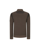 Men's Two Tone Half Zip-Up Pullover - Khaki
