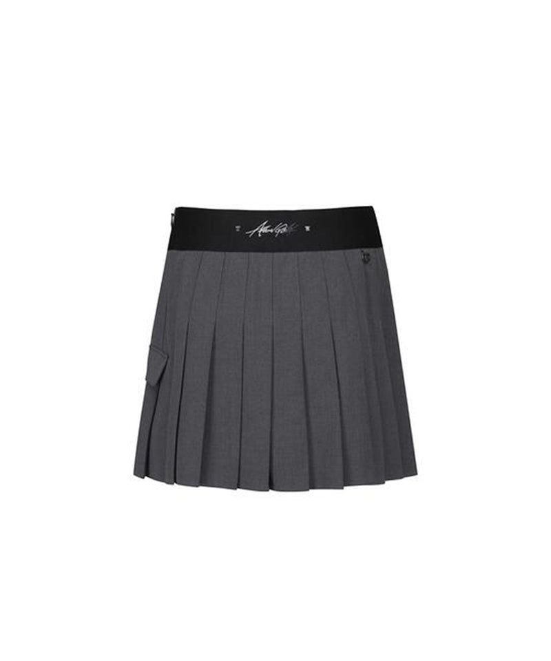 Women's Pleats Half Pants - Melange Gray