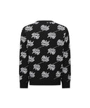 Men's Logo Pattern Jacquard Pullover - Black