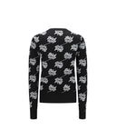 Women's Logo Pattern Jacquard Pullover - Black