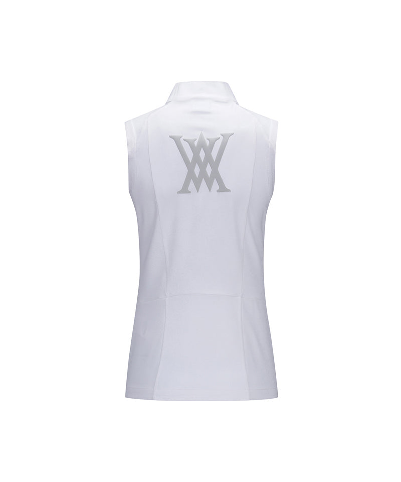 Women's FIT High Neck Vest - White
