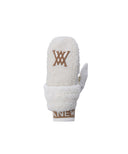 Women's Curly Golf Gloves - White