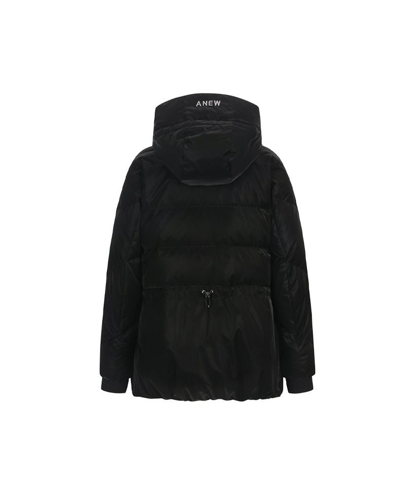 【ANEW GOLF】W POCKET POINT HOODY DOWN JK / 追跡付 ANEW Golf Women's Pocket Point Hoody Down Jacket - Black