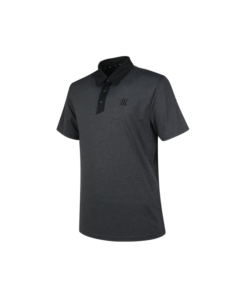 [Season End] Men's Back Big Logo Polo - Charcoal
