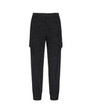 Women's Camo Pattern Jogger Long Pants - Black