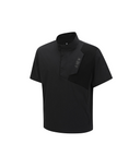 Men's Asymmetric Short Sleeve Anorak - Black