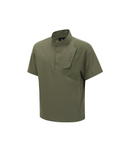 Men's Asymmetric Short Sleeve Anorak - Khaki