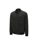 Men's Allover Logo Jacquard Hooded Jacket - Black