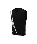 Men's Diagonal Logo Knit Vest - Black