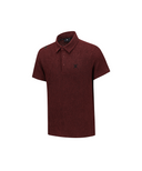 Men's Wave Textured Transition Short Sleeve T-Shirts - Burgundy