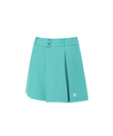 Women's Pleated Half Pants - Aqua Blue