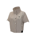 Women's Short Sleeve Hooded Anorak Set - Light Beige