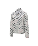 Women's Allover Logo Hooded Blouson Jacket - Ivory