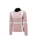 Women's Block Turtleneck Sweater - Pink