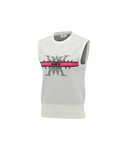 Women's Logo Round Neck Knit Vest - Off White