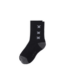 Women's Two Way Middle Socks - Black