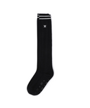Women's Shiny Knee Socks - Black