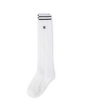 Women's Shiny Knee Socks - White