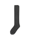 Women's Tweed Knee Socks - Dark Grey
