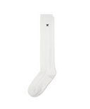 Women's Tweed Knee Socks - White
