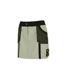 Women's Fabric Mix Cargo Skirt - Khaki Beige