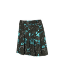 Women's Camo Pattern Pleats Skirt - Aqua Blue