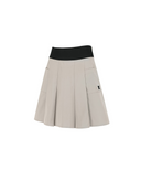 Women's Banded Flare Skirt - Light Beige