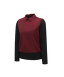 Women's Faux Layered T-Shirt - Burgundy