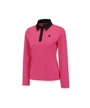 Women's Contrast Collar T-Shirt - Pink