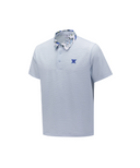 Men's Abstract Printed Polo T-Shirt - Ice Blue