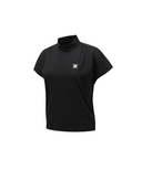 Women's Mock Neck Anorak T-Shirt - Black