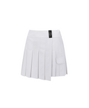 Women's Over Pleated Half Pants - White