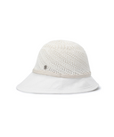 Women's Raffia Mix Bucket Hat - White