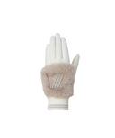 Women's Cold Proof Fur Glove - Ivory